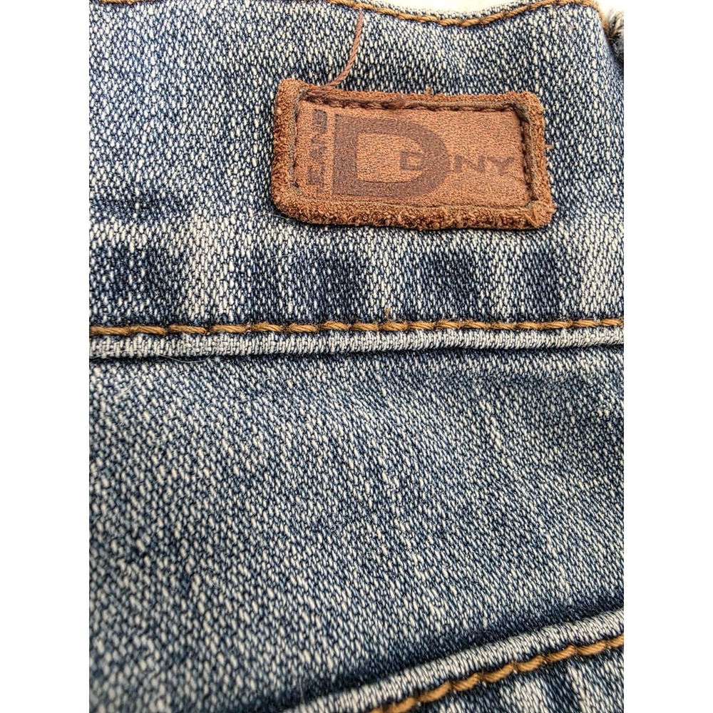 DKNY Jeans Womens Size 4 Embroidered Floral Y2K Bootcut Blue Denim - Picture 13 of 16